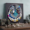 Kits DIY de peinture de perles en couple indien avec cadre pour adultes d&eacute;butants d&eacute;coration murale aux perles, arts plastiques 30x30cm