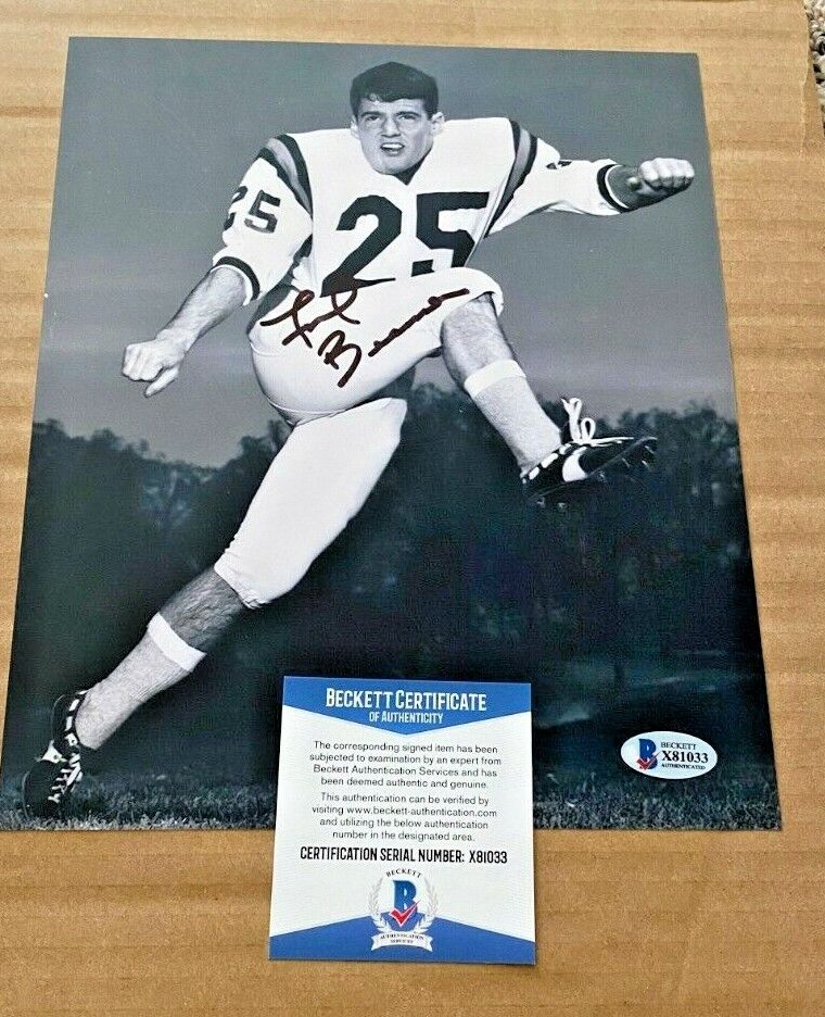 FRANK BEAMER SIGNED VIRGINA TECH PLAYING 8X10 Photo Poster painting BECKETT CERTIFIED #2