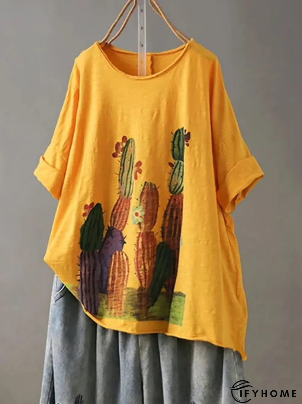 Casual Short Sleeve Round Neck Tops | IFYHOME