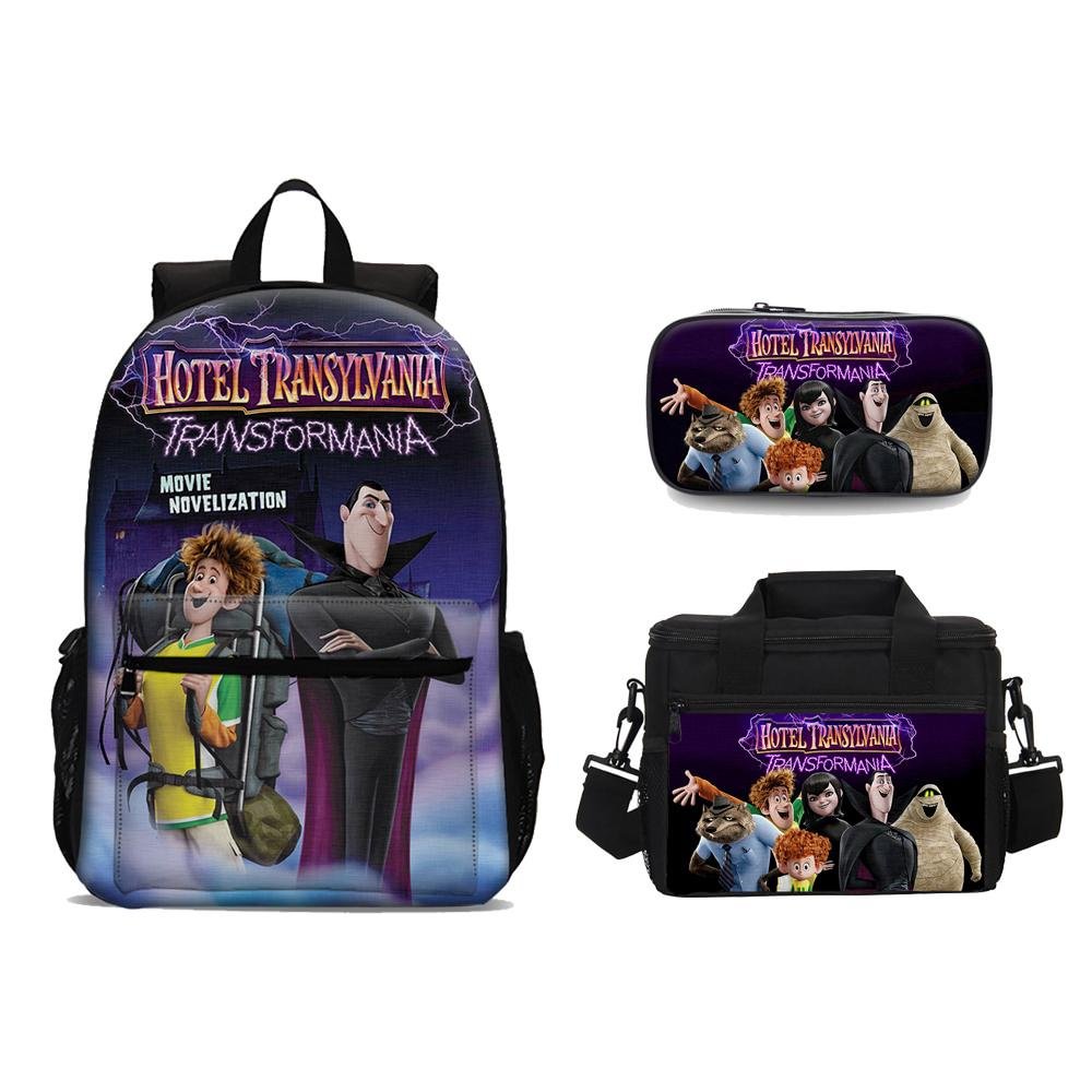 Hotel Transylvania 4 Backpack Set School Backpack Pencil Case Lunch Bag 3 in 1 for Kids Teens