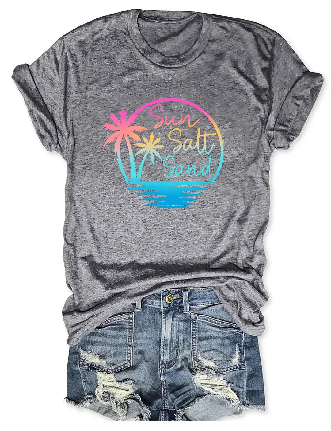 Retro Summer Sun Salt Sand T-shirt