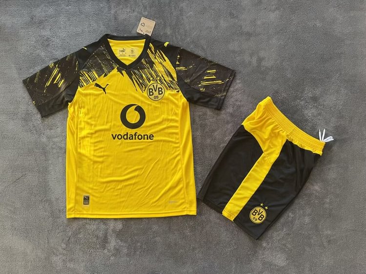 2025-26 Dortmund Home Stadium Jersey Set with Advertising - Adult Version