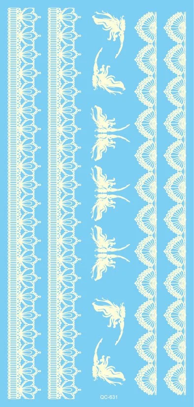 1piece white black henna tattoo Sexy Lace Stocking Arabic Indian rose butterfly Bow flash wedding art paint on hand arm leg