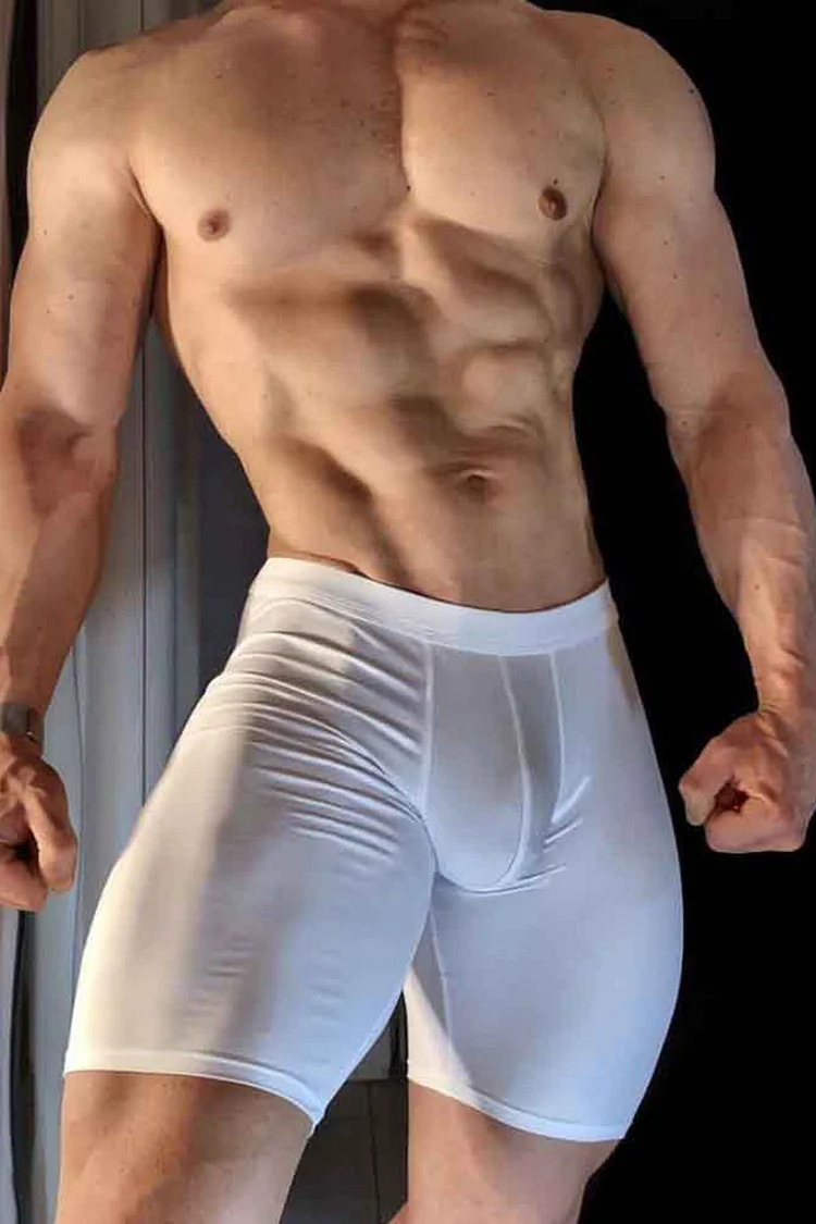 Cut Out Stretchy Bodycon White Boxers Tight Shorts