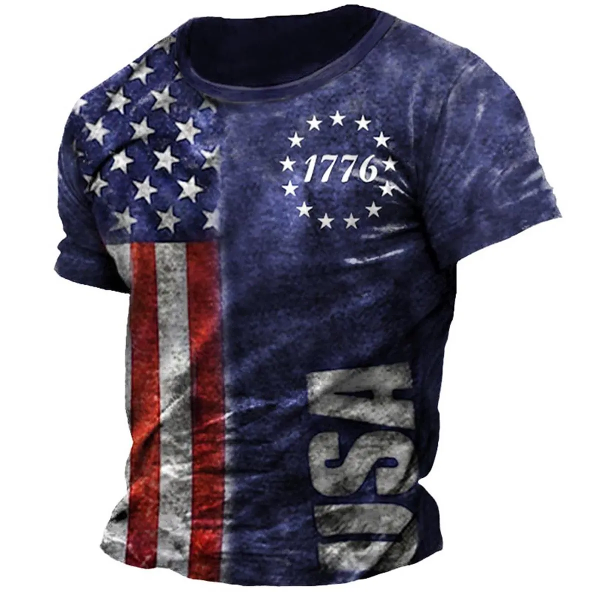 Comfy Plus Size USA Flag Shirt – Oversized 4th Of July Tee For Women In Red, 4XL Patriotic Top - View #10