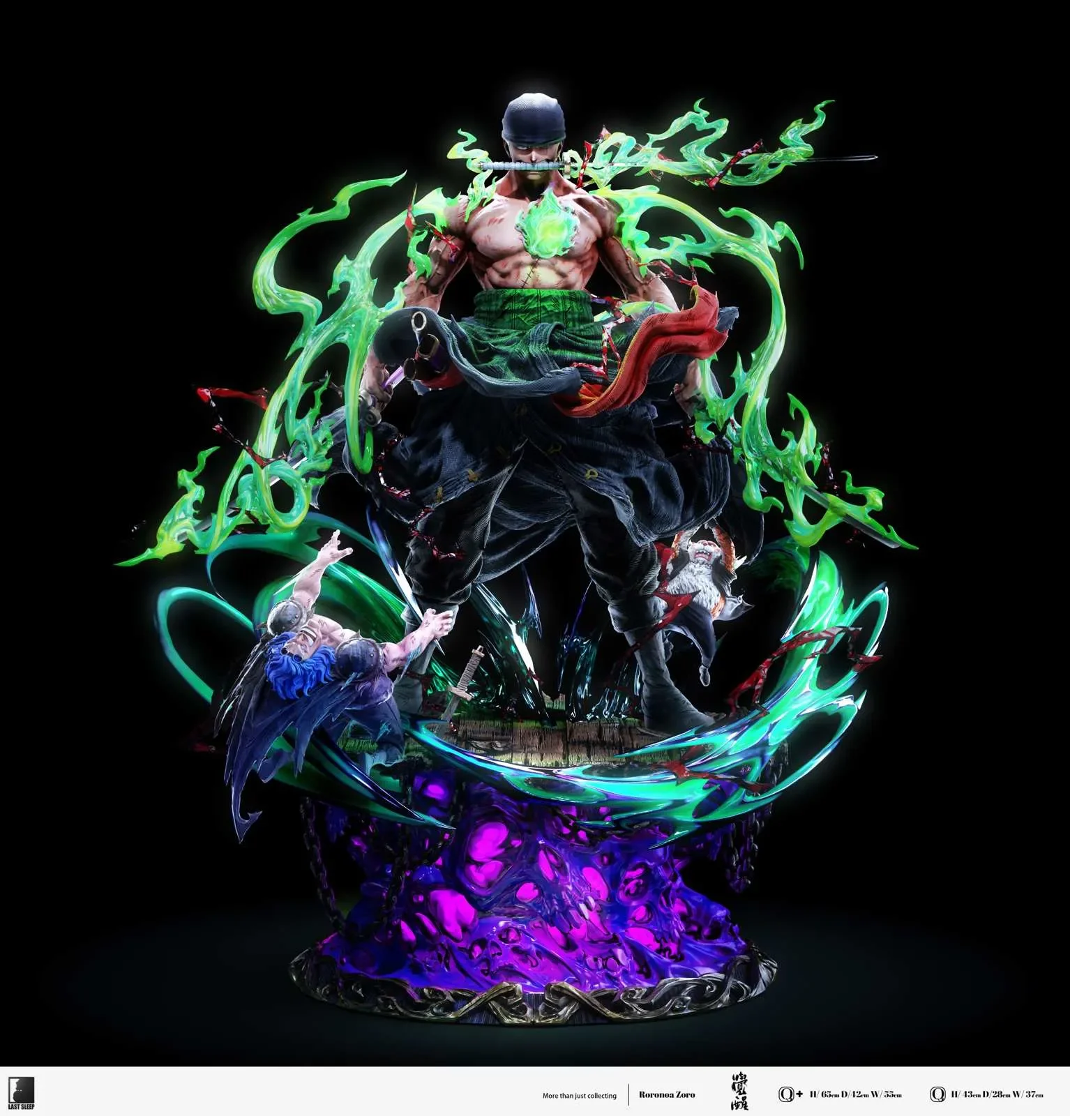 1/6 & 1/4 Scale Awakened Roronoa Zoro with LED - ONE PIECE