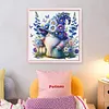 Flower Gnome-11CT Stamped Cross Stitch 45*45cm/17.72*17.72in tapestrymarket