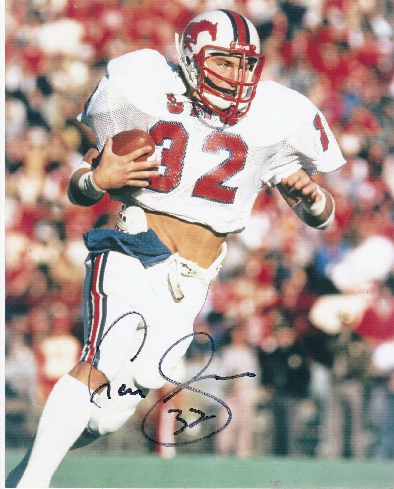 CRAIG JAMES SMU MUSTANGS ACTION SIGNED 8X10