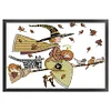 (Stamped/Counted) Witch And Cat - 14CT Cross Stitch 29*21cm/11.42*8.27in(Brand)