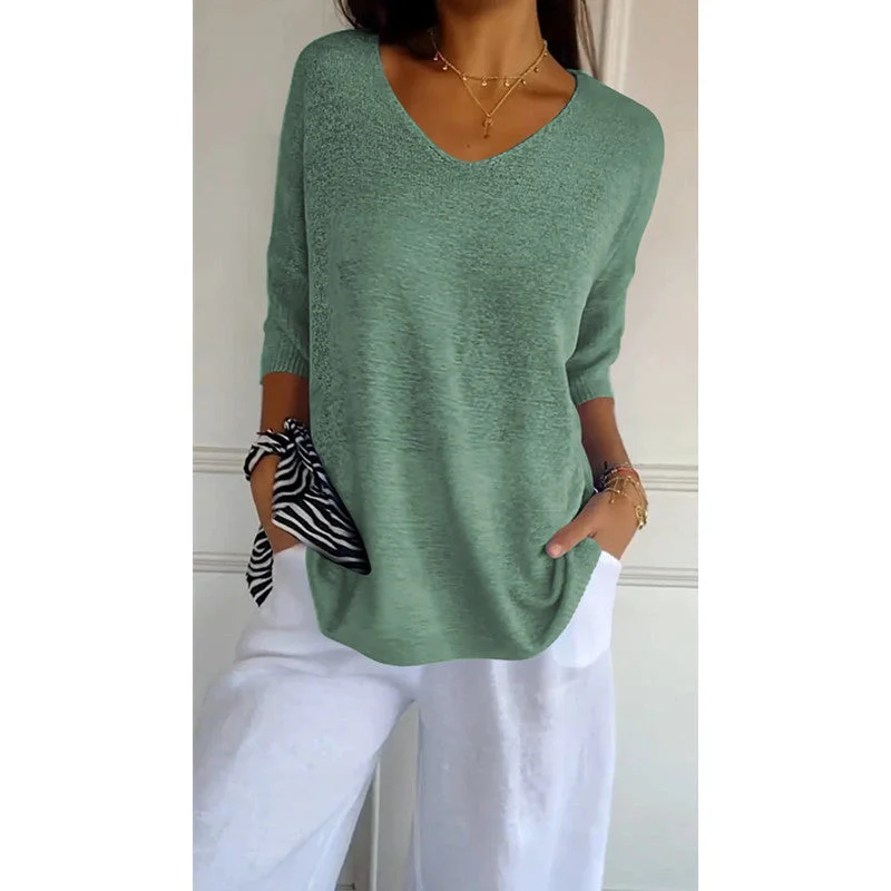 Brownm Casual Basic Style Slimming Sleeve Solid Sweaters