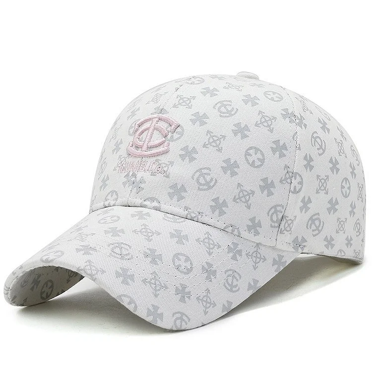 Summer Women Cotton Breathable Letter Embroidered Sun Cap Men Outdoor Sports Travel Adjustable Solid Color Baseball Cap