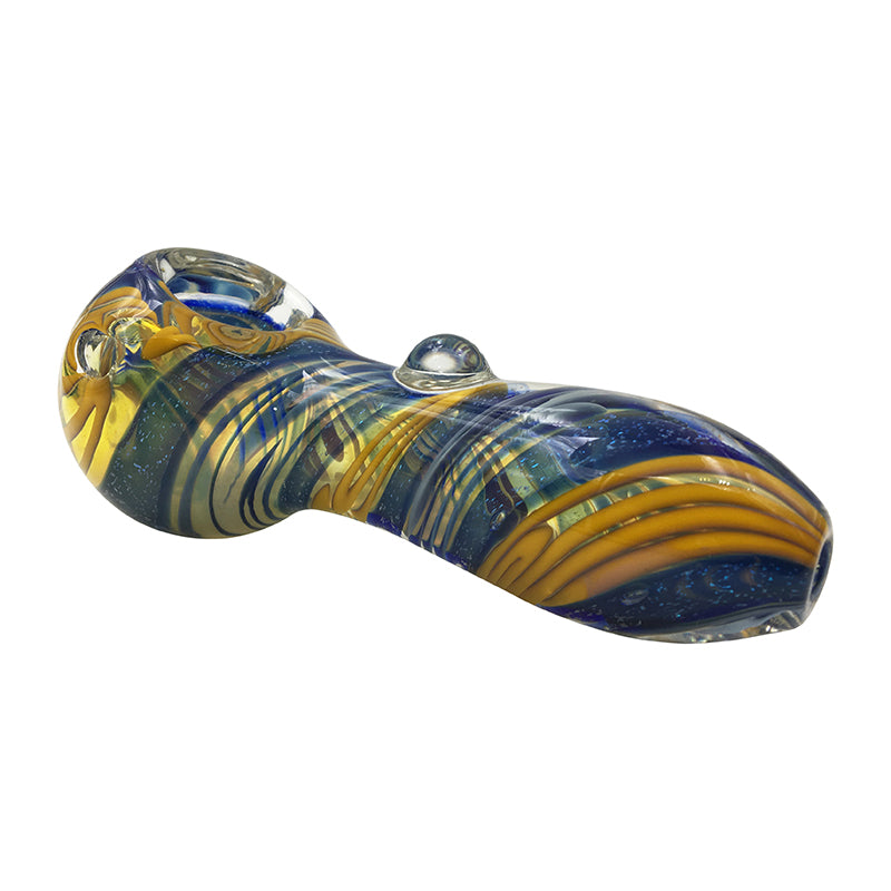 Colorful Bright Stripe Glass Pipes Nice smoking Pipes 