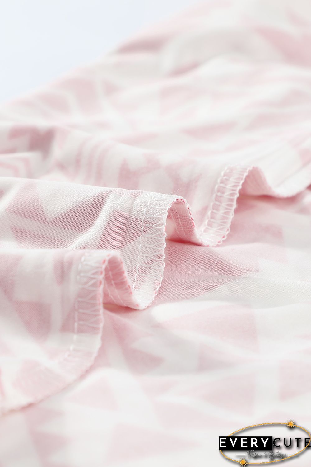 Red Aztec Print Splicing Pocket Long Sleeve Top