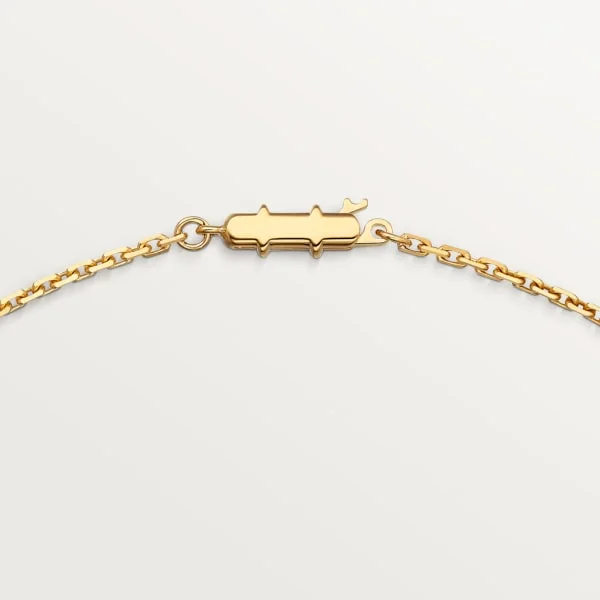 Love necklace, paved yellow gold, diamonds
