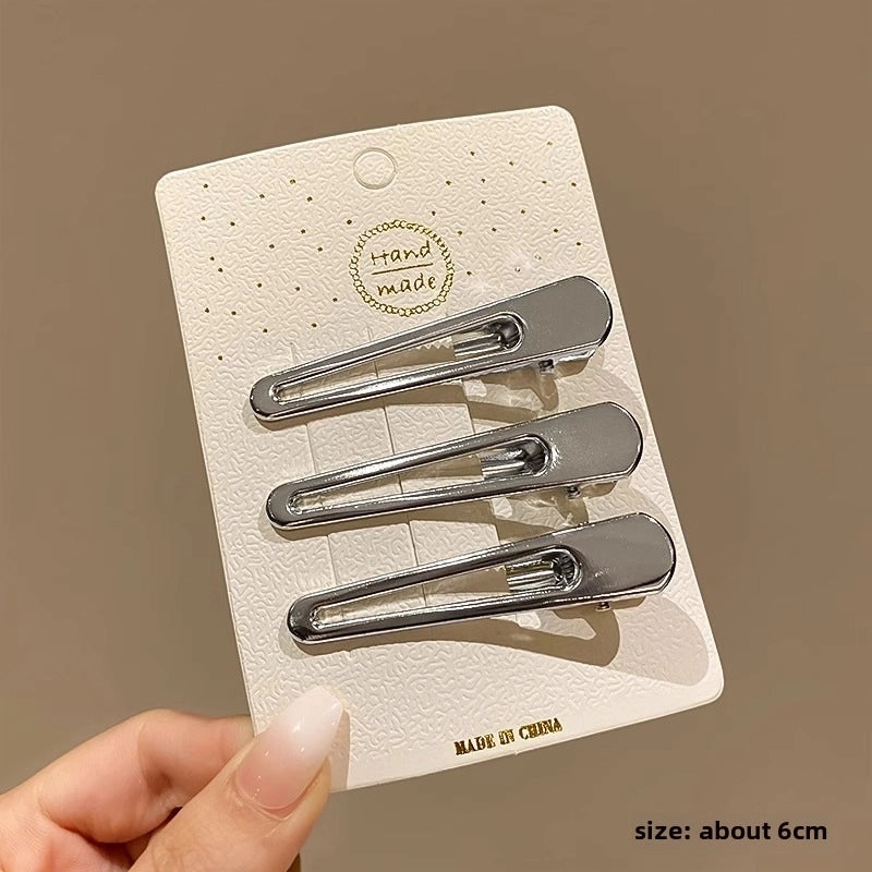 Y2g Hairpin Metal Sweet Cool Bangs Hairpin Makeup Hair Accessories Forehead Broken Hairpin Simple Clip New Female