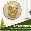 2D DIY Acrylic Sunflower Diamond Painting Wall Clock Pendant w/ Clock Function