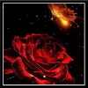 Rose Butterfly  | Full Round Diamond Painting Kits