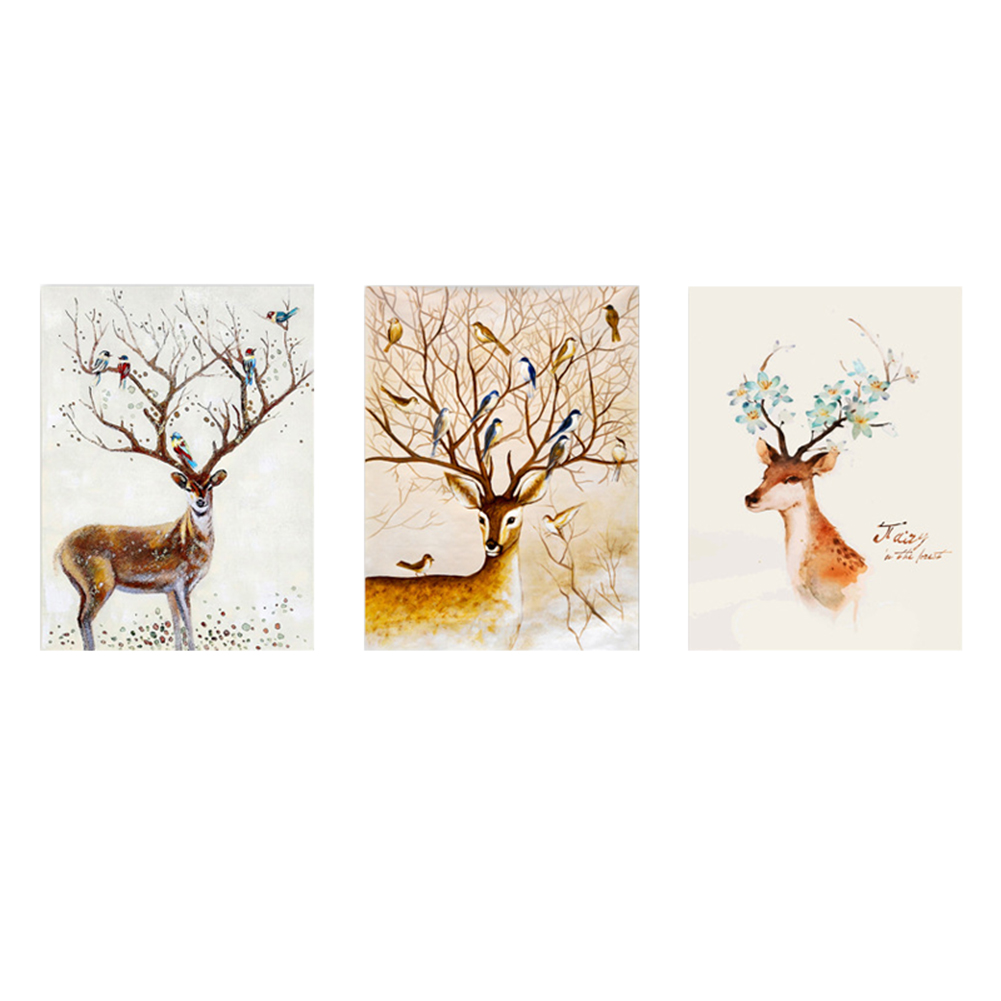 

Three Panel Deer - 11CT Stamped Cross Stitch - 50*45CM, 501 Original