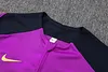 Joyfball 2025/2026 Barcelona Half-Pull Training Suit Purple Football Shirt 1:1 Thai Quality