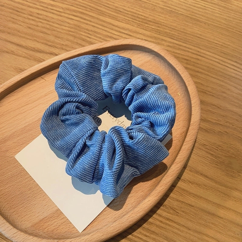 Retro Autumn And Winter Corduroy Hair Ring Fabric Simple Hair Scrunchies