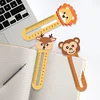 (US Only)6pcs Cartoon Animal Pattern 2D/Flat DIY Diamond Painting Ruler Bookmark Set