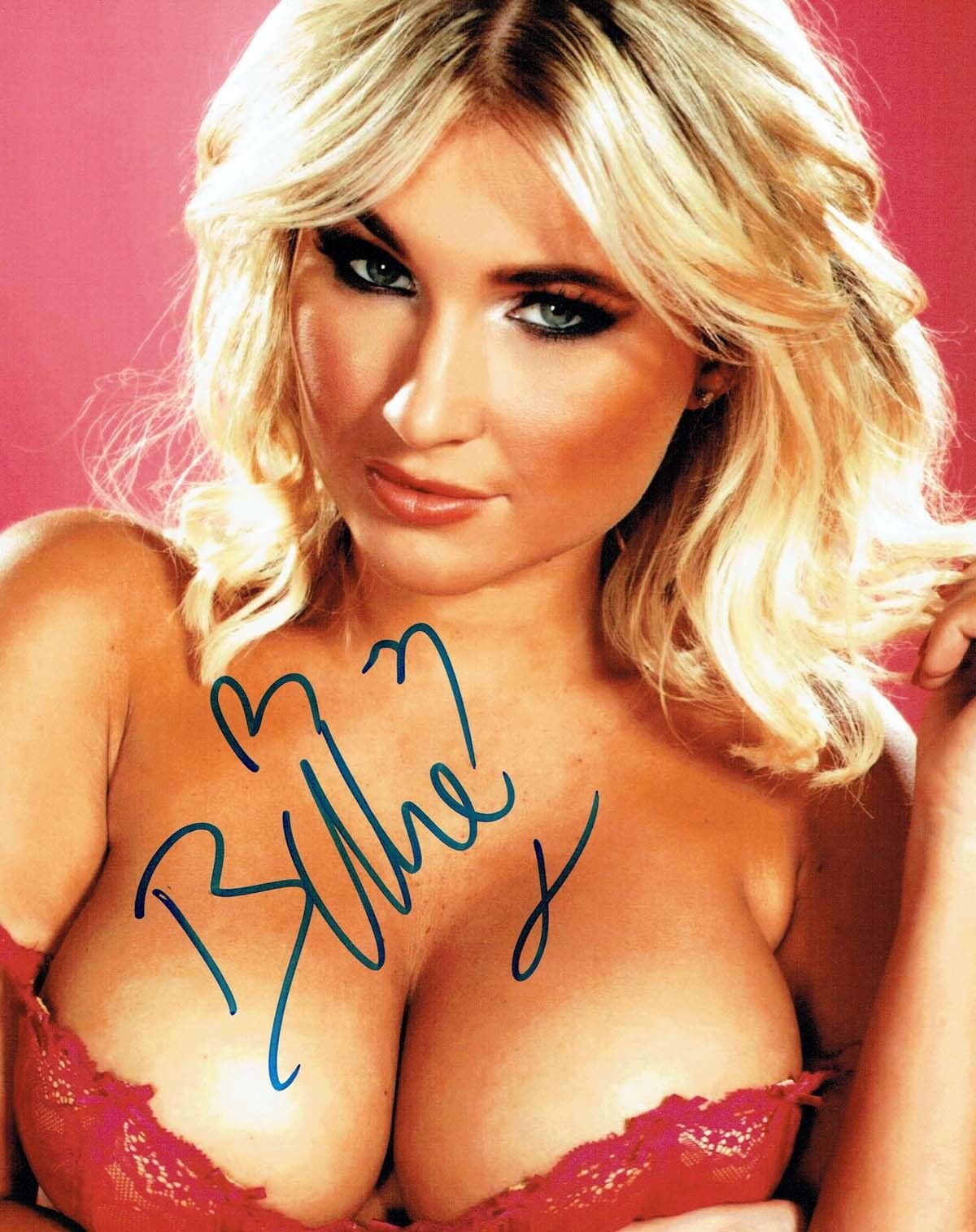 Billie FAIERS SIGNED Autograph Glamour Model SEXY Underwear Photo Poster painting AFTAL COA