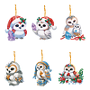 6Pcs hibou de Noël - 5d bricolage artisanat pendentif