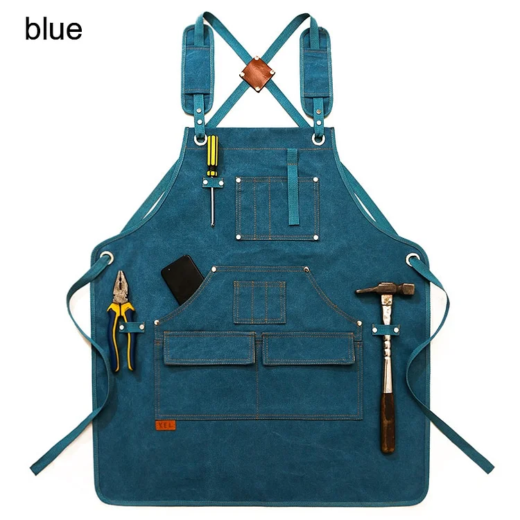 New Canvas Work Apron With Tool Pocket Durable