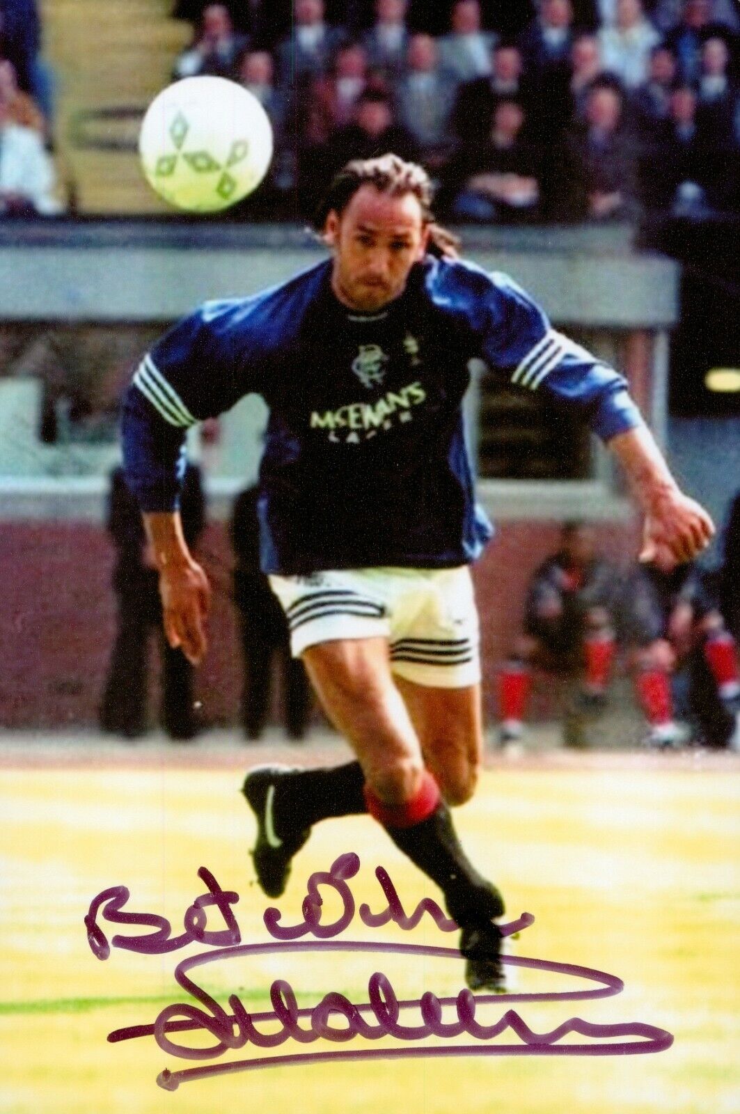 Mark Hateley Signed 6x4 Photo Poster painting Glasgow Rangers AC Milan England Autograph + COA