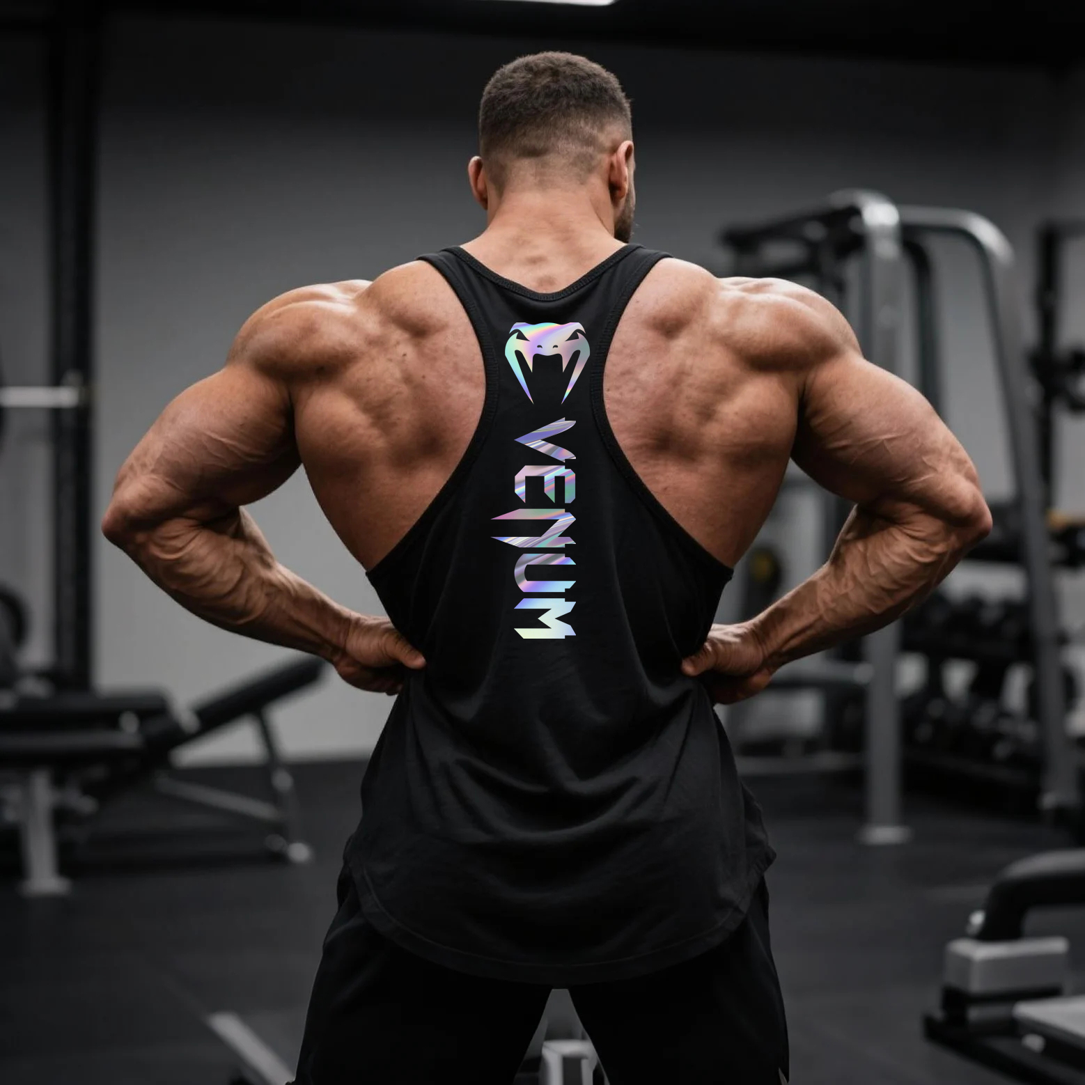 Laser Printing Large Size Loose Comfortable Breathable Vest Top Fitness Sports Extreme Fighting Vest / TECHWEAR CLUB / Techwear