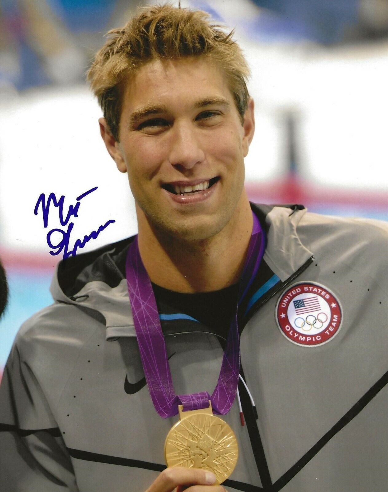 Matt Grevers signed Team USA Swimming 8x10 Photo Poster painting autographed Olympics