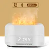 Flame Diffuser Humidifier 400ml, Fireplace Diffuser Alarm Clock with Remote Control