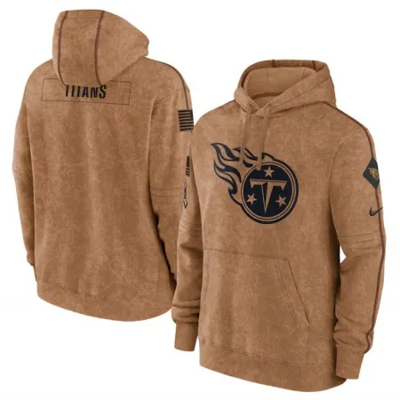 Men's Tennessee Titans 2023 Brown Salute to Service Pullover Hoodie