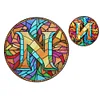 Diamond Painting Double Sided Letter N Suncatcher Diamond Drawing Hanging Ornament for Home Decor