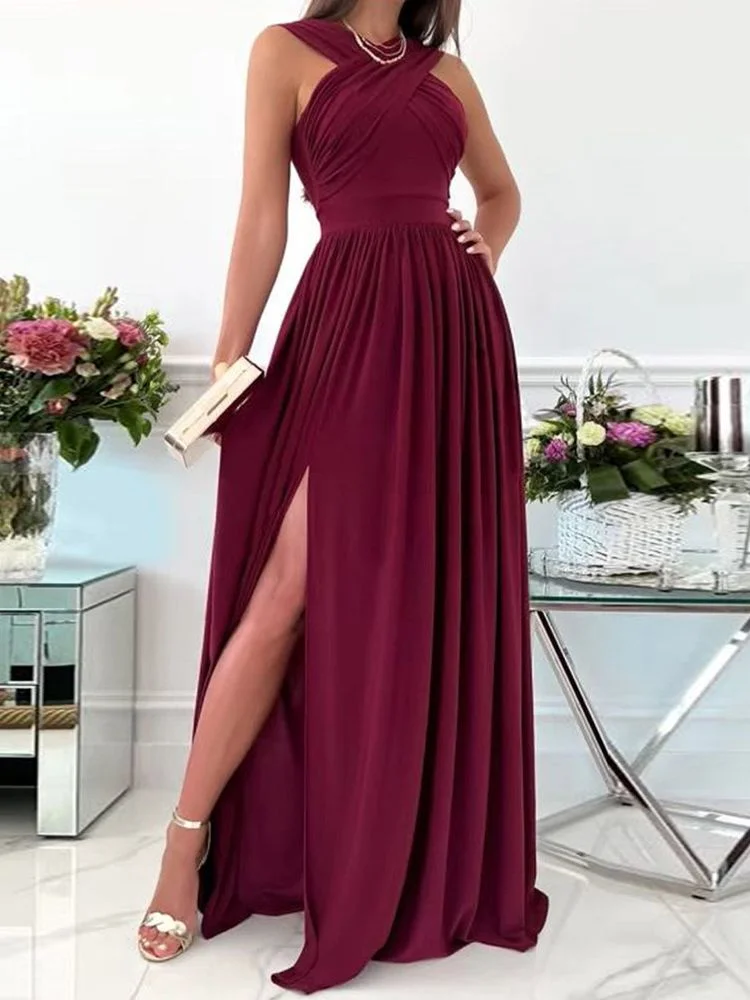 Elegant Deep V-Neck Spring Women Party Dress Sexy Solid Long Sleeve Dancing Ladies Dress Hollow Slim Fitness Princess Long Dress