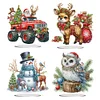 Acrylic Special Shape Christmas Elk Desktop Diamond Art Kits Bedroom Table Decor