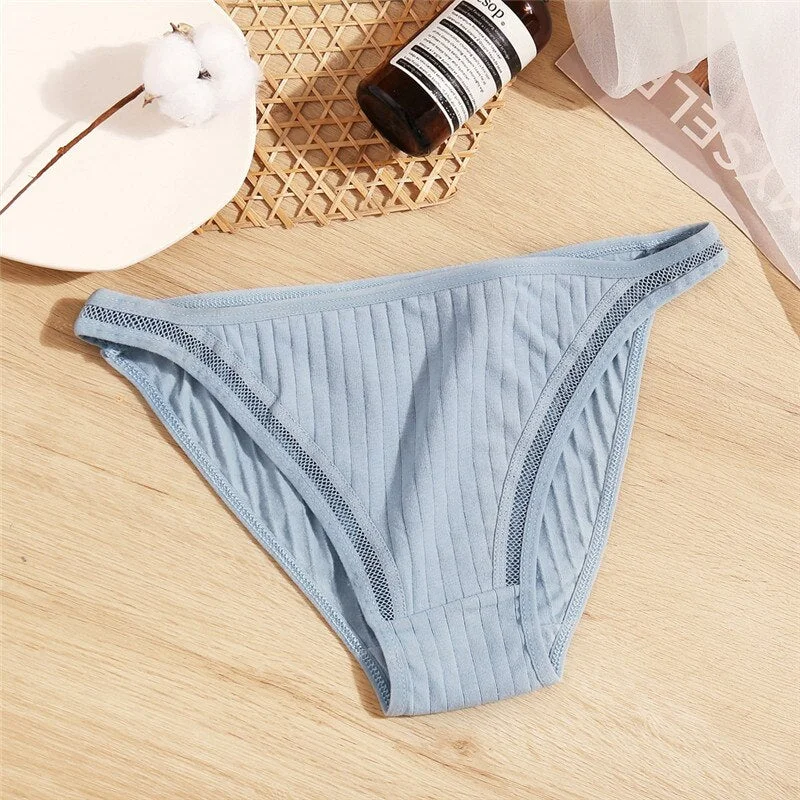 Fashion Cotton Women Panties Breathable Hollow Out Underwear Female Sexy Solid Color Briefs For Ladies Casual Comfortable Thongs
