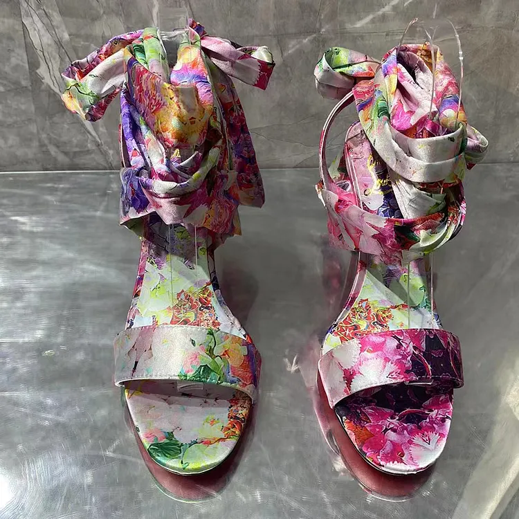 GG HIGH - HEEL SANDAL CRIMSON FABRIC ATTACH BOW