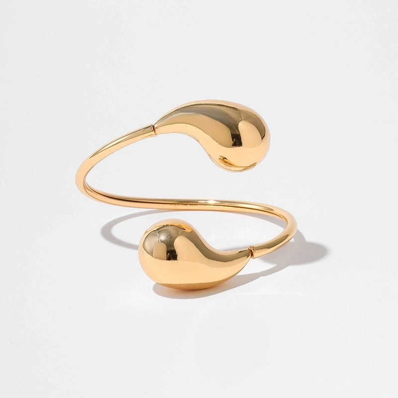Copper Water Droplets Bangle