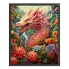 >SALE<Full Embroidery Eco-cotton Thread 11CT Print Flower Dragon Cross Stitch 50x60cm