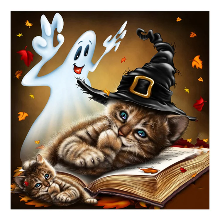 DIY - Halloween Animal 11CT Stamped Cross Stitch 30*30CM