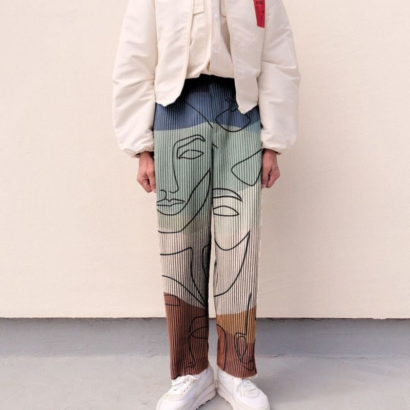 Autumn Pants Straight Fashion Printing Trendy Casual Leisure