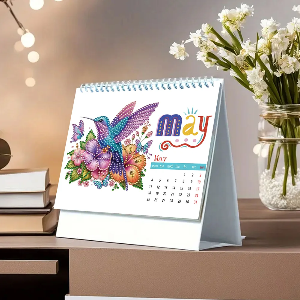 5D/DIY Diamond Painting Calendar Kit Partial Drill Diamond Art Paper Calendar