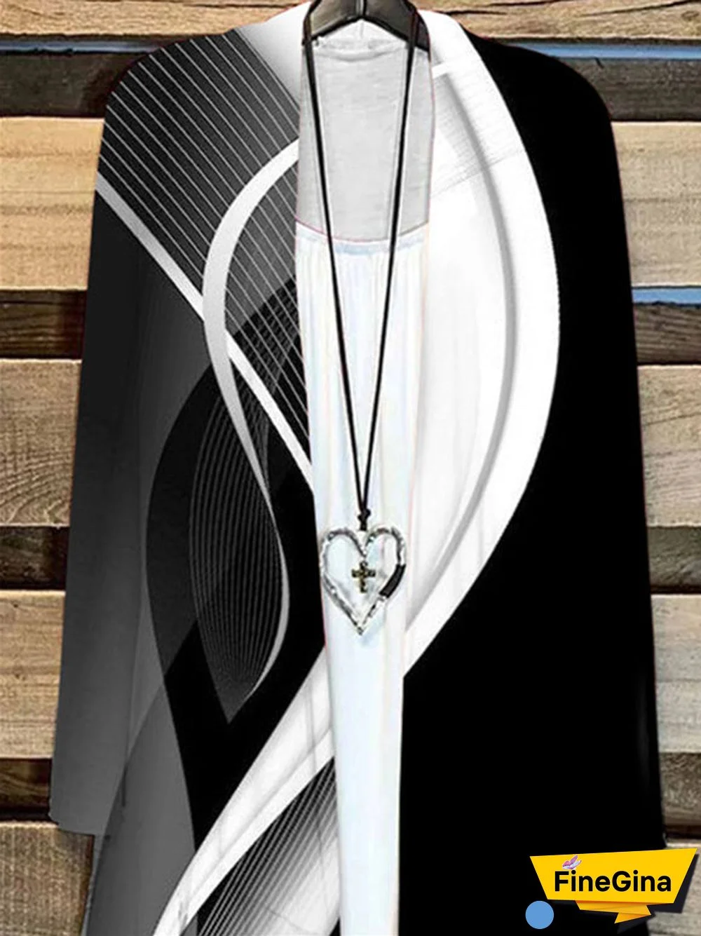 Women Long Sleeve Striped Casual Loose Simple Cardigan