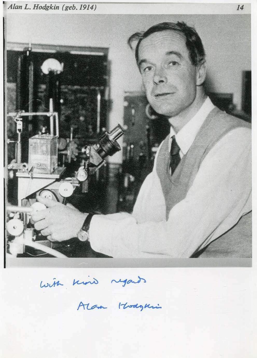 Alan Lloyd Hodgkin NOBEL PRIZE 1963 autograph, signed Photo Poster paintinggraph