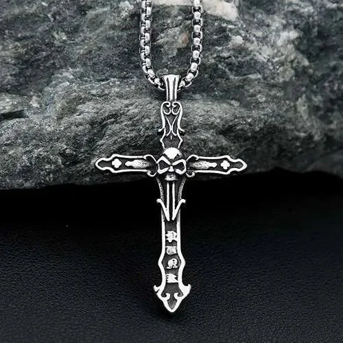 Vintage Skull Cross Pendant