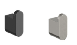 Purchase the 6 matte black hooks and 2 brushed nickel hooks