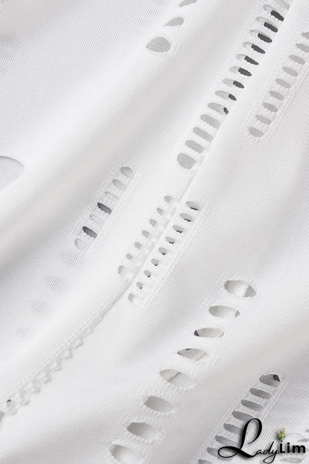 Black Fashion Sexy Solid Ripped Half A Turtleneck Long Sleeve Two Pieces