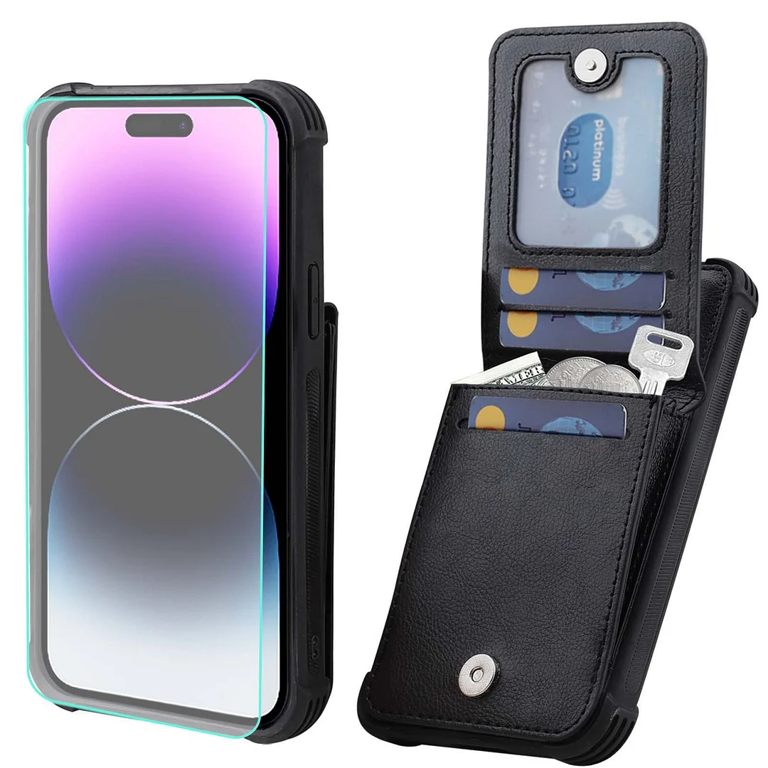 VANAVAGY Wallet Case for Apple iPhone 14 Pro 5G 6.1