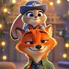 Diamond Painting -DIY Round Drill Cartoon Judy Riding Nick